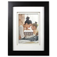 Expressions™ 3.5" x 5" Black Frame with Double Mat by Studio Décor®