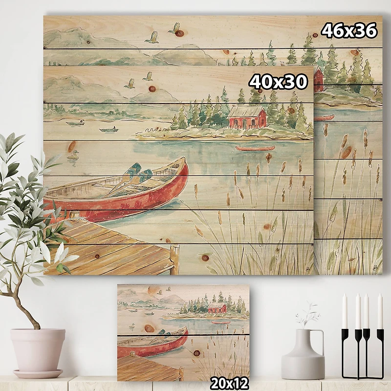 Designart - Lake House Canoes I