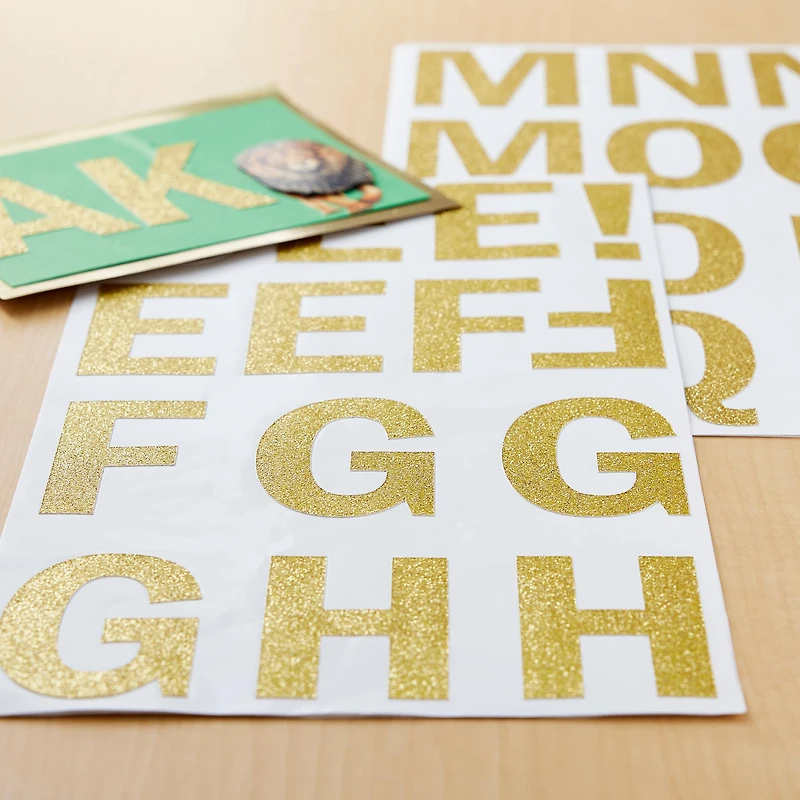 Gold Glitter Alphabet Stickers by Recollections™