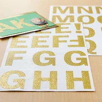 Gold Glitter Alphabet Stickers by Recollections™