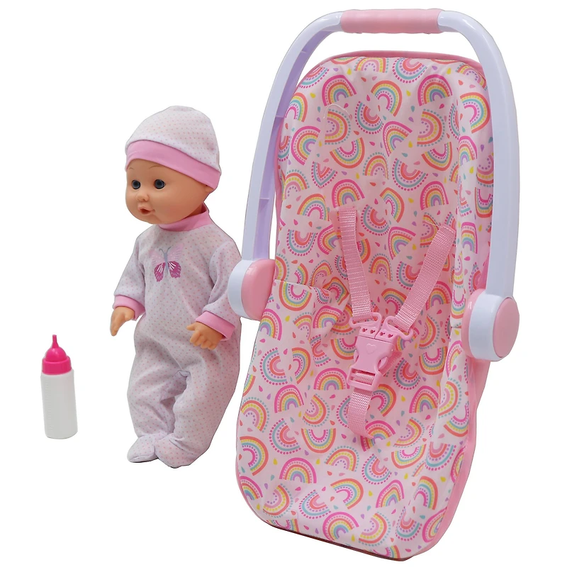 Dream Collection 16" Baby Doll with Toy Carrier