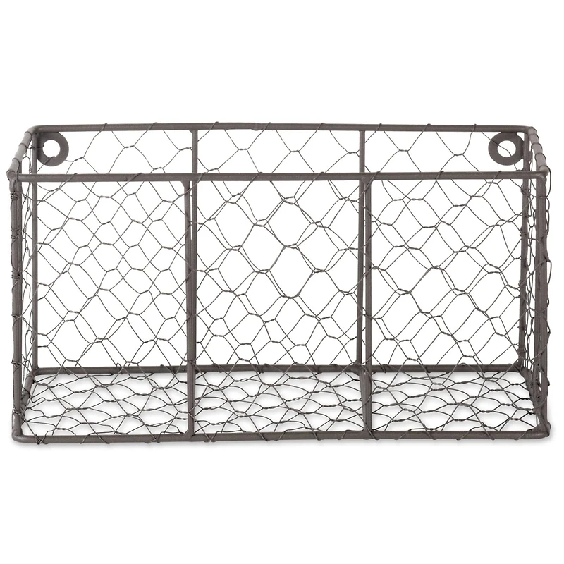 DII® Gray Wall Mount Chicken Wire Basket Set
