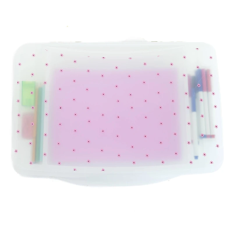 Everything Mary Pink Floral Plastic Lap Desk