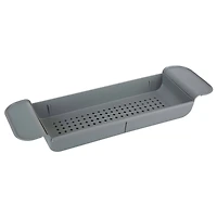 Bath Bliss Gray Expandable Non-Slip Bathtub Caddy
