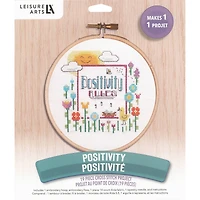 Leisure Arts® 7" Positivity Cross Stitch Kit