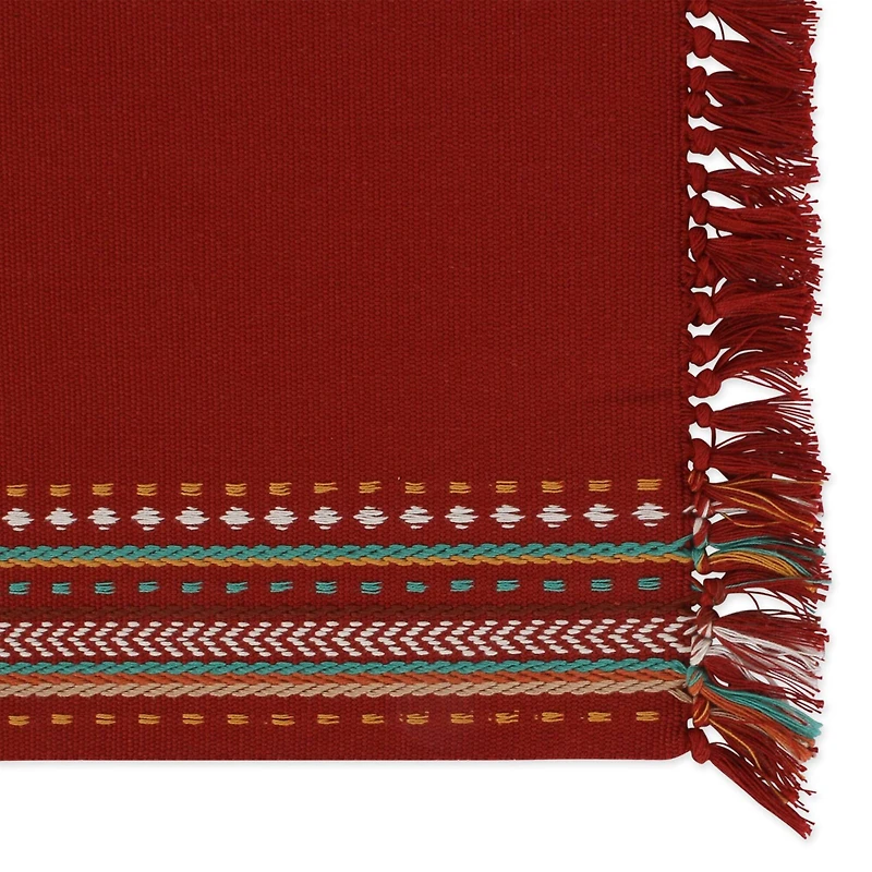 DII® Red Chipotle Hacienda Stripe Kitchen Textiles Set, 6ct.