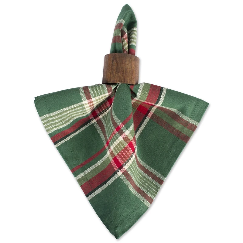 Dark Green Plaid Napkin, 6ct.