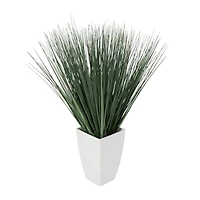 28" Foliage Artificial Plant with White Plastic Pot