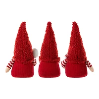 Glitzhome® JOY Christmas Gnome Fabric Décor, 3ct.