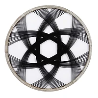 The Novogratz Black Wood Modern Wall Decor, 34" x 34" x 1"