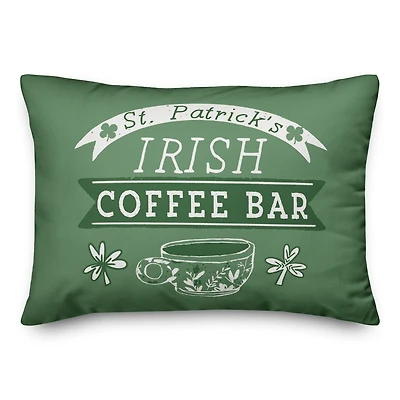 St. Patrick's Irish Coffee Bar Throw Pillow