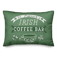 St. Patrick's Irish Coffee Bar Throw Pillow