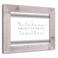 Kitchens Bring Families Together 14" x 11" Western White Framed Print