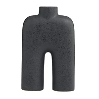 The Novogratz 13" Black Ceramic Arched Abstract Vase