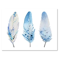 Designart - Blue Boho Feathers II
