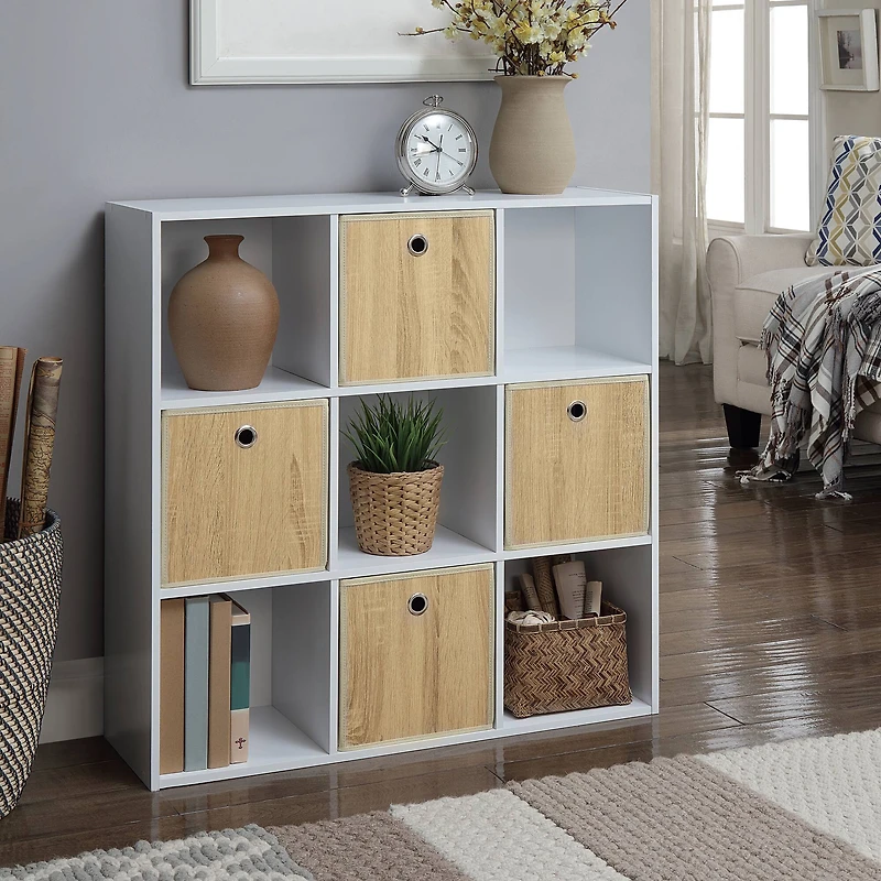 Organize It All Faux Wood Storage Cube
