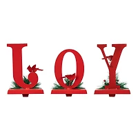 Glitzhome® Christmas Metal JOY Stocking Holder Set