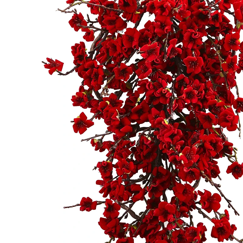 28” Red Plum Blossom Teardrop Swag