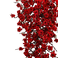 28” Red Plum Blossom Teardrop Swag