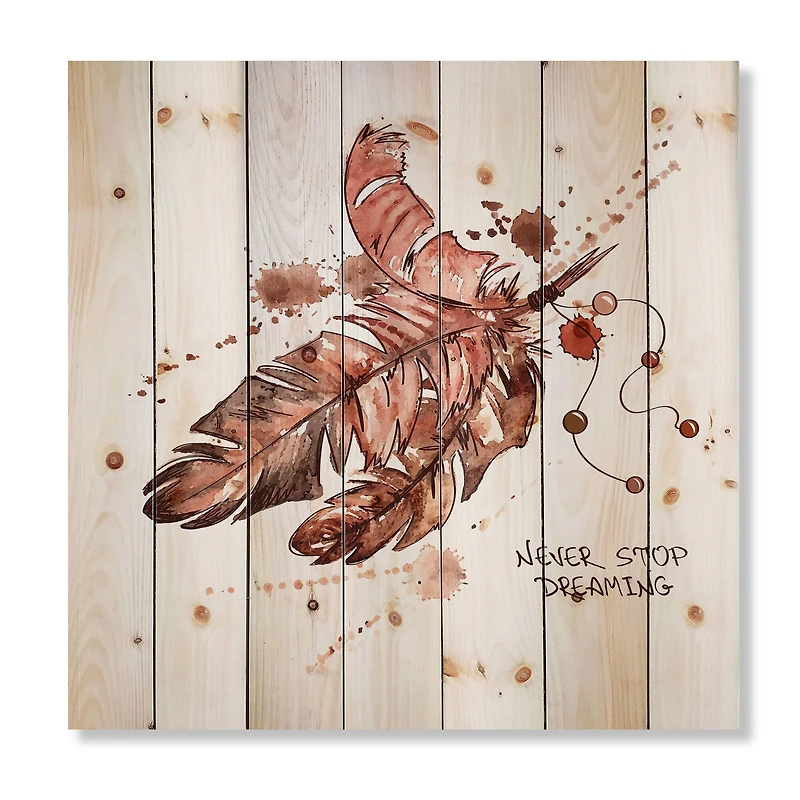 Designart - Bird Feathers In Earth Tones