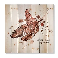 Designart - Bird Feathers In Earth Tones