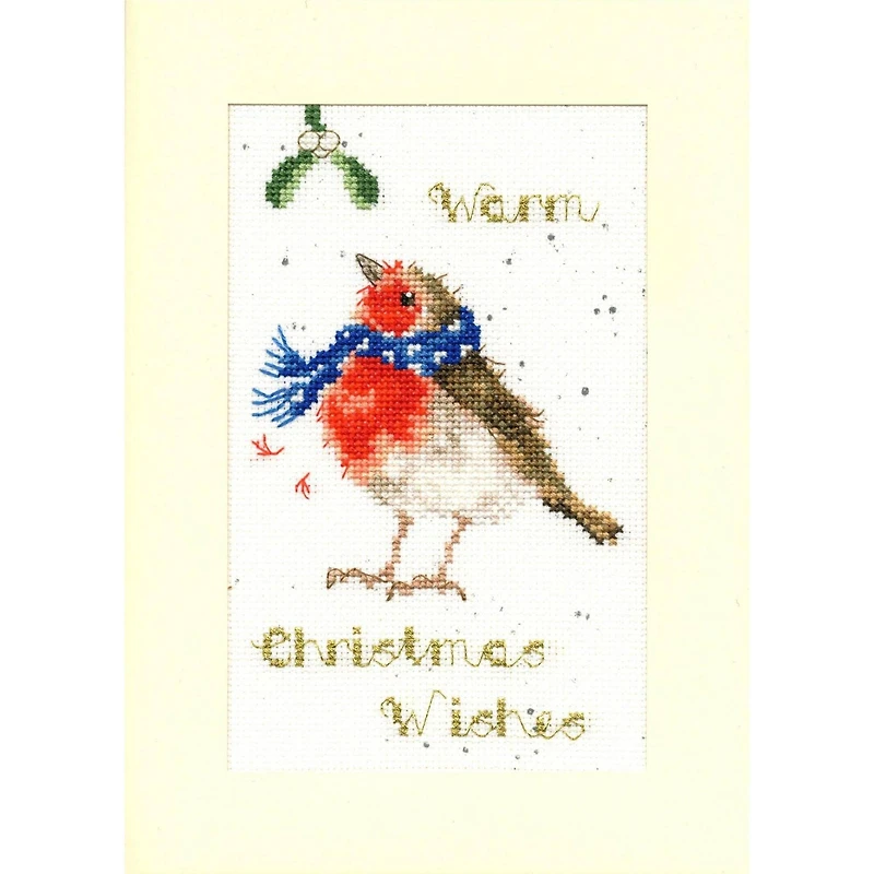 Bothy Threads Warm Wishes Christmas Card Counted Cross Stitch Kit