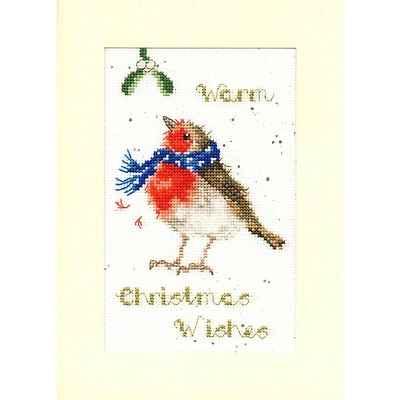 Bothy Threads Warm Wishes Christmas Card Counted Cross Stitch Kit