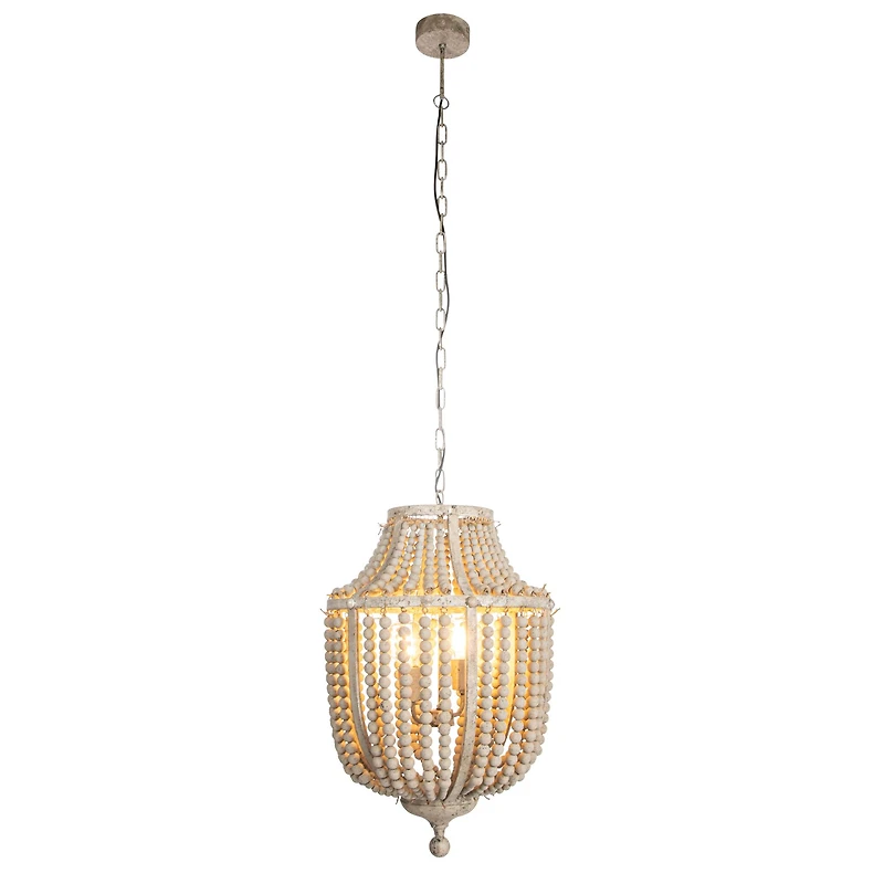 Hello Honey® Metal Chandelier with Wood Beads