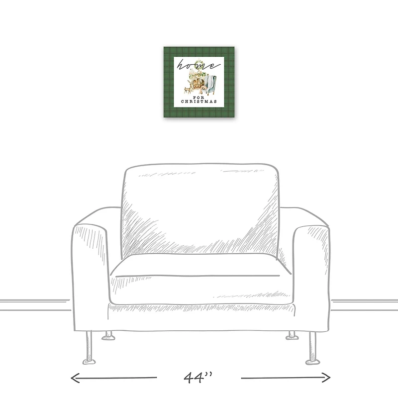 Home For Christmas Quilt Canvas Wall Art