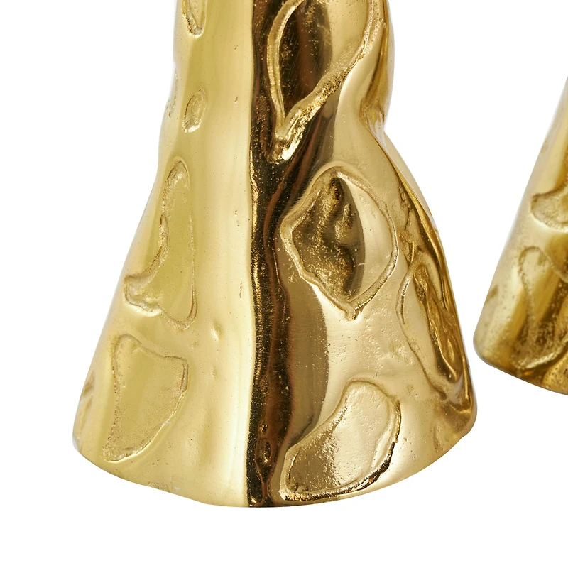 Gold Aluminum Giraffe Sculpture Set