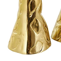 Gold Aluminum Giraffe Sculpture Set