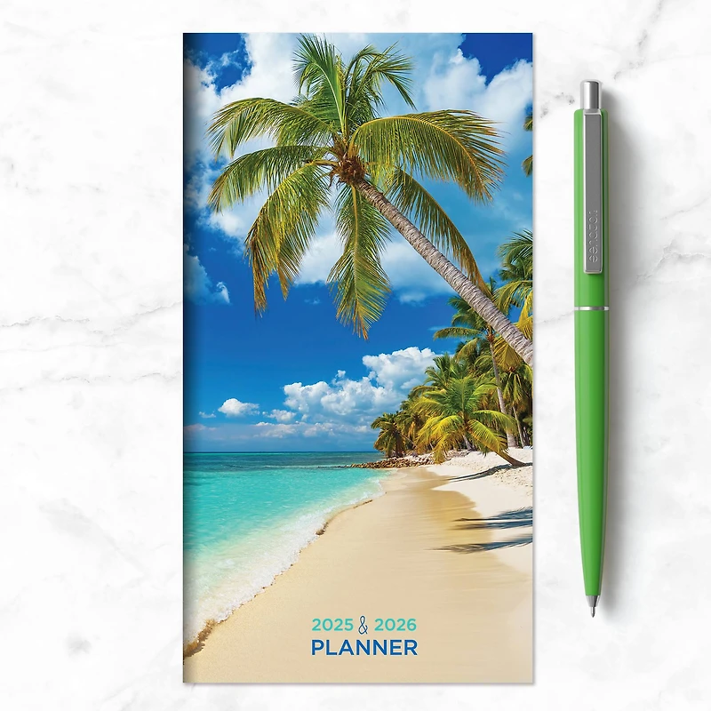 TF Publishing 2025 - 2026 Beaches Small Monthly Pocket Planner