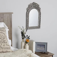 Arched-Top Antique Silver Wall Mirror