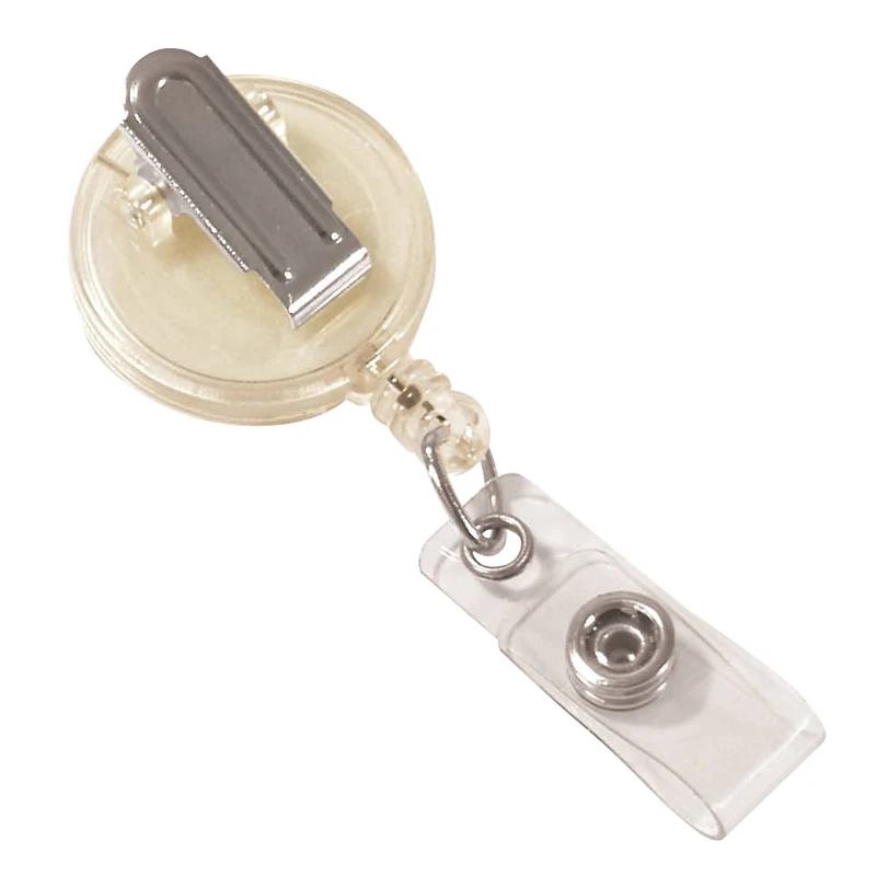 C-Line® Clear Spring Clip Retracting ID Card Reels, 12ct.