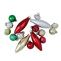 16ct. Traditional Glass Finial, Onion & Ball Ornaments