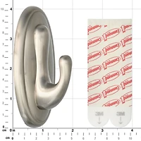 Command™ Brushed Nickel Decorative Hook