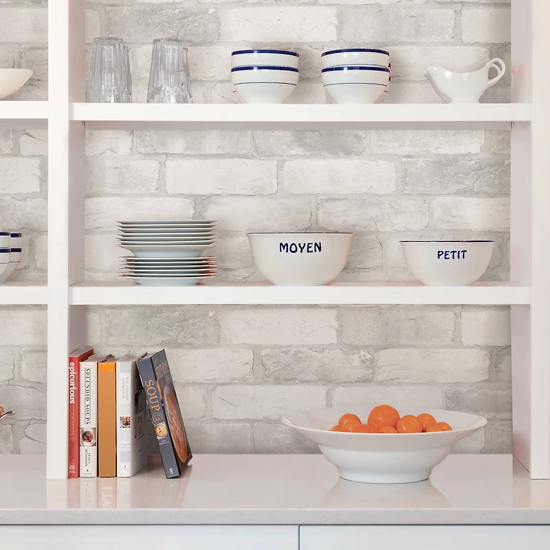 NuWallpaper Loft White Brick Peel & Stick Wallpaper