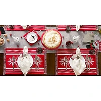 DII® Nordic Snowflake Stripe Jacquard Placemats, 4ct.