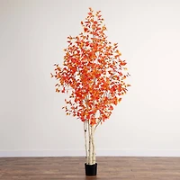 9ft. Potted Artificial Autumn Birch Tree