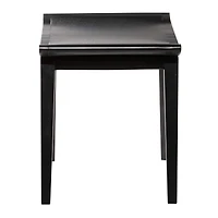 17'' Black Wood Traditional Stool