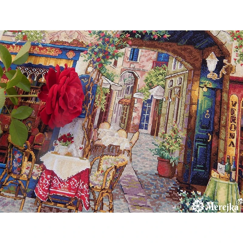Merejka Cafe in Verona Counted Cross Stitch Kit