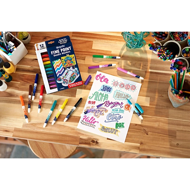 Crayola® Fine Point Doodle Markers, 12ct.