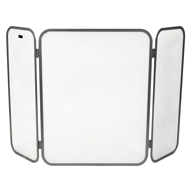 Mind Reader 3-Section Hinged Folding Mesh Paneled Fireplace Protector Screen