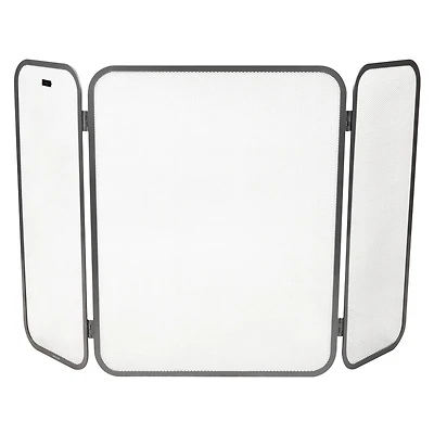 Mind Reader 3-Section Hinged Folding Mesh Paneled Fireplace Protector Screen