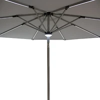 9ft. Solar Lighted Outdoor Patio Market Umbrella