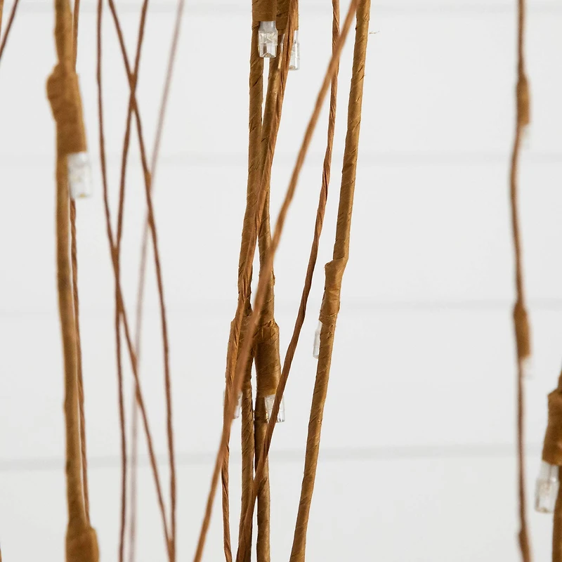 6ft. Pre-Lit Willow Artificial Christmas Tree, Warm White LED Lights