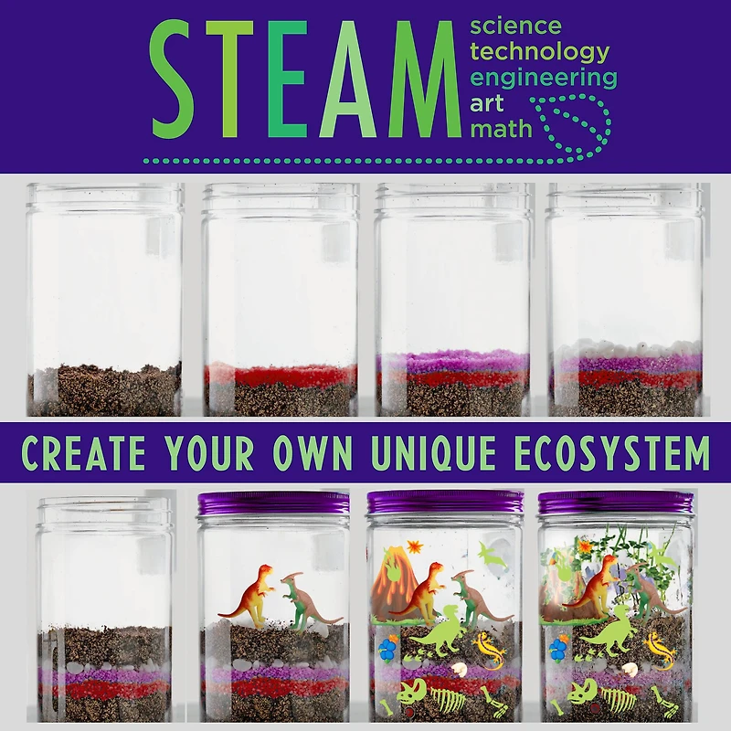 Creativity for Kids Grow N' Glow Terrarium Dinosaur Kit