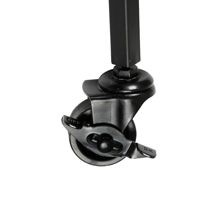 Honey Can Do 2-Tier Black & White Faux Marble Rolling Bar & Serving Cart