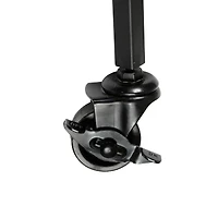 Honey Can Do 2-Tier Black & White Faux Marble Rolling Bar & Serving Cart