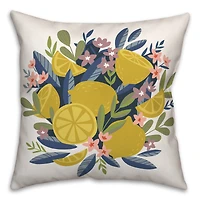 Illustrated Lemons 18" x 18" Throw Pillow